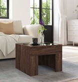 VidaXL Salontafel met Infinity LED 40x40x30 cm bruin eikenkleurig