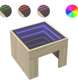 VidaXL Salontafel met Infinity LED 40x40x30 cm sonoma eikenkleurig