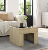 VidaXL Salontafel met Infinity LED 40x40x30 cm sonoma eikenkleurig