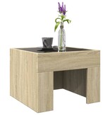 VidaXL Salontafel met Infinity LED 40x40x30 cm sonoma eikenkleurig