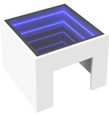 VidaXL Salontafel met Infinity LED 40x40x30 cm wit