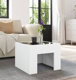 VidaXL Salontafel met Infinity LED 40x40x30 cm wit