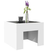 VidaXL Salontafel met Infinity LED 40x40x30 cm wit