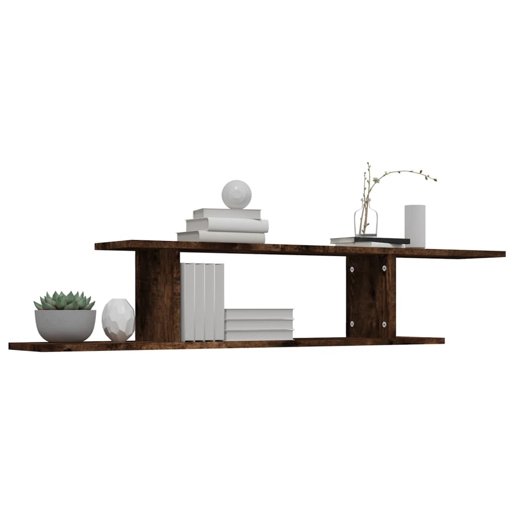 VidaXL Tv-wandschap 125x18x23 cm bewerkt hout gerookt eikenkleurig
