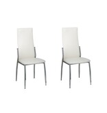 VidaXL Eetkamerstoelen 2 st kunstleer wit