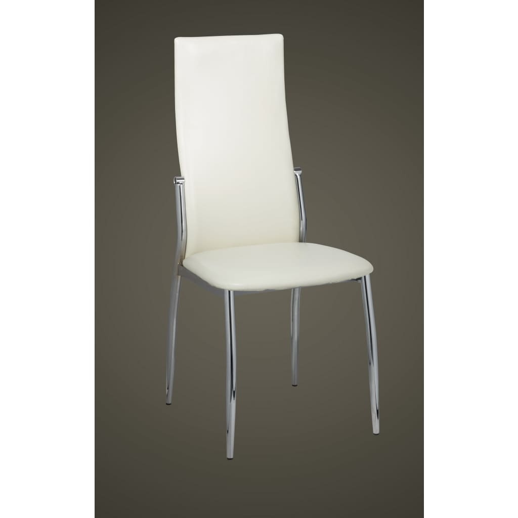 VidaXL Eetkamerstoelen 2 st kunstleer wit