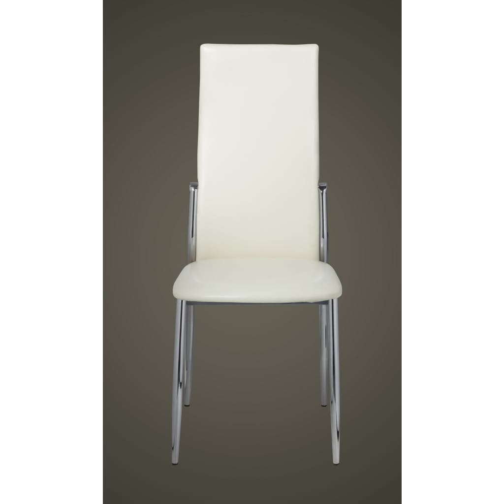 VidaXL Eetkamerstoelen 2 st kunstleer wit