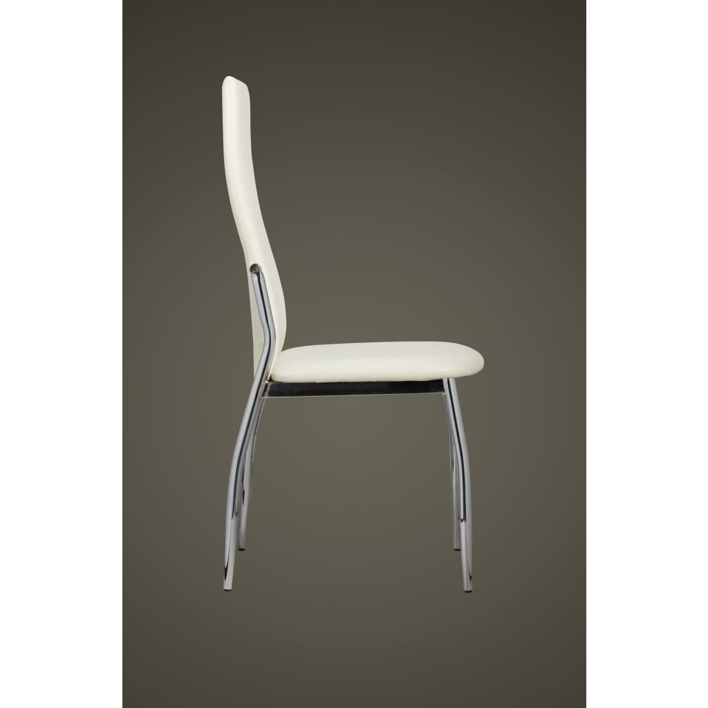 VidaXL Eetkamerstoelen 2 st kunstleer wit
