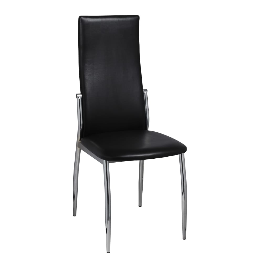 VidaXL Eetkamerstoelen 4 st kunstleer zwart