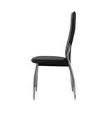 VidaXL Eetkamerstoelen 4 st kunstleer zwart