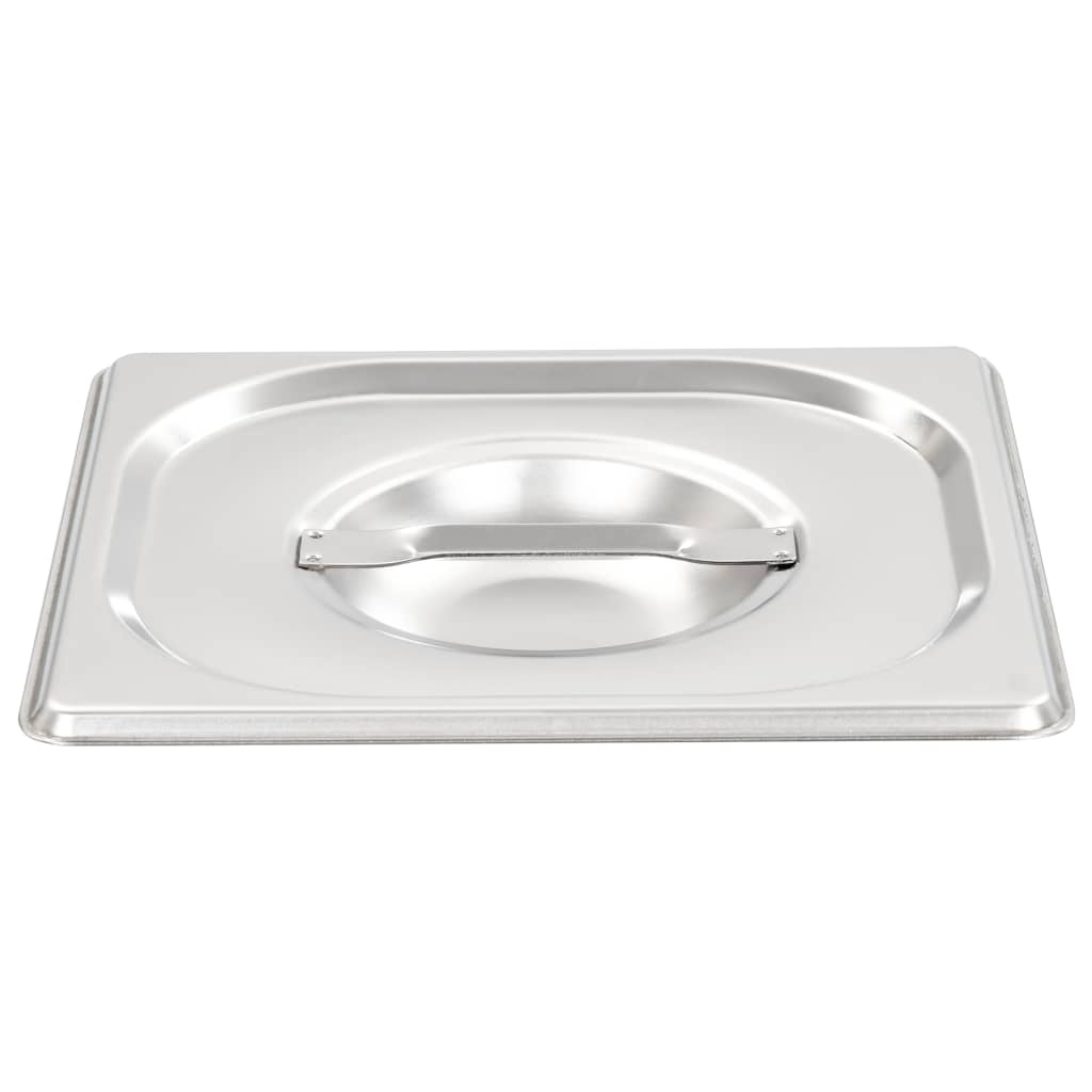 VidaXL Deksels 8 st voor GN 1/6 schalen roestvrij staal