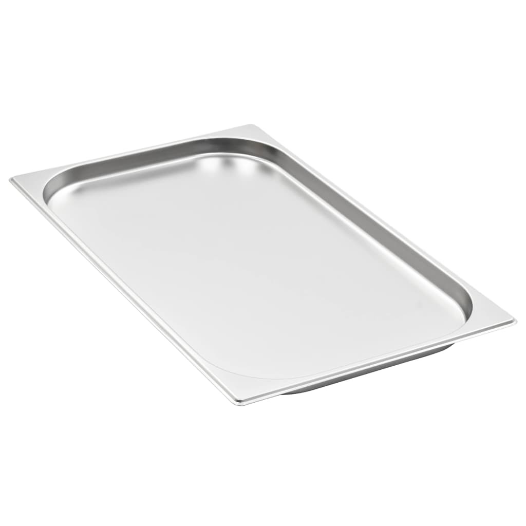 VidaXL Gastronormbakken 4 st GN 1/1 20 mm roestvrij staal
