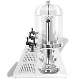 VidaXL Drievoudige sapdispenser roestvrij staal 3x8 L