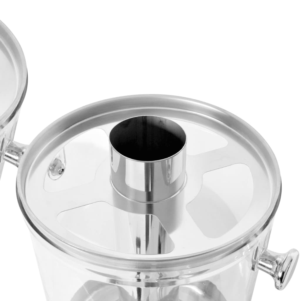 VidaXL Drievoudige sapdispenser roestvrij staal 3x8 L