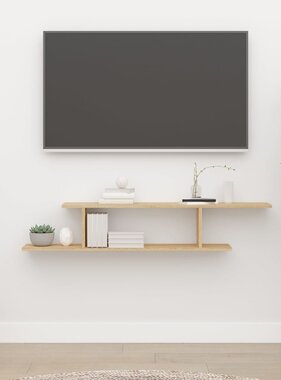 VidaXL Tv-wandschap 125x18x23 cm bewerkt hout sonoma eikenkleurig