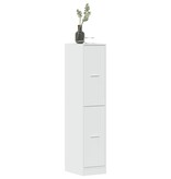 VidaXL Apothekerskast 30x41x144,5 cm bewerkt hout hoogglans wit