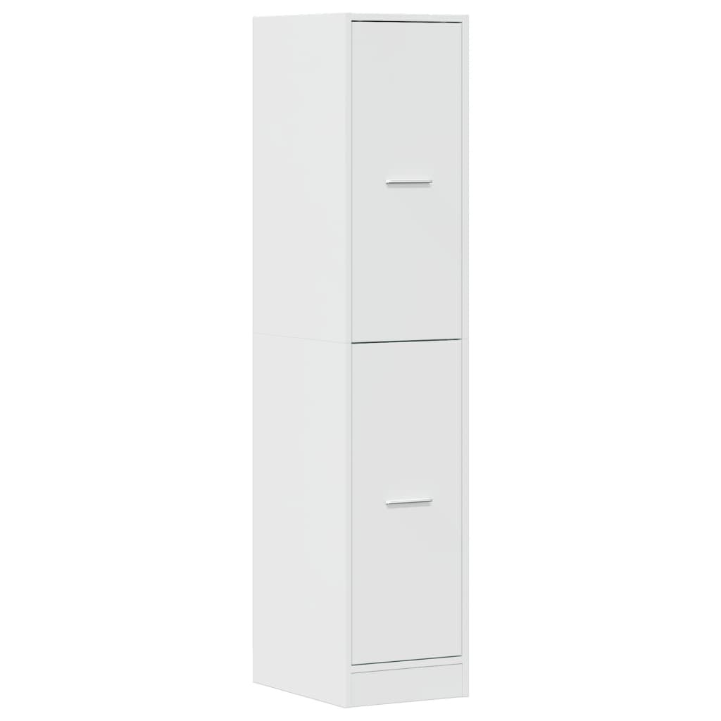 VidaXL Apothekerskast 30x41x144,5 cm bewerkt hout hoogglans wit