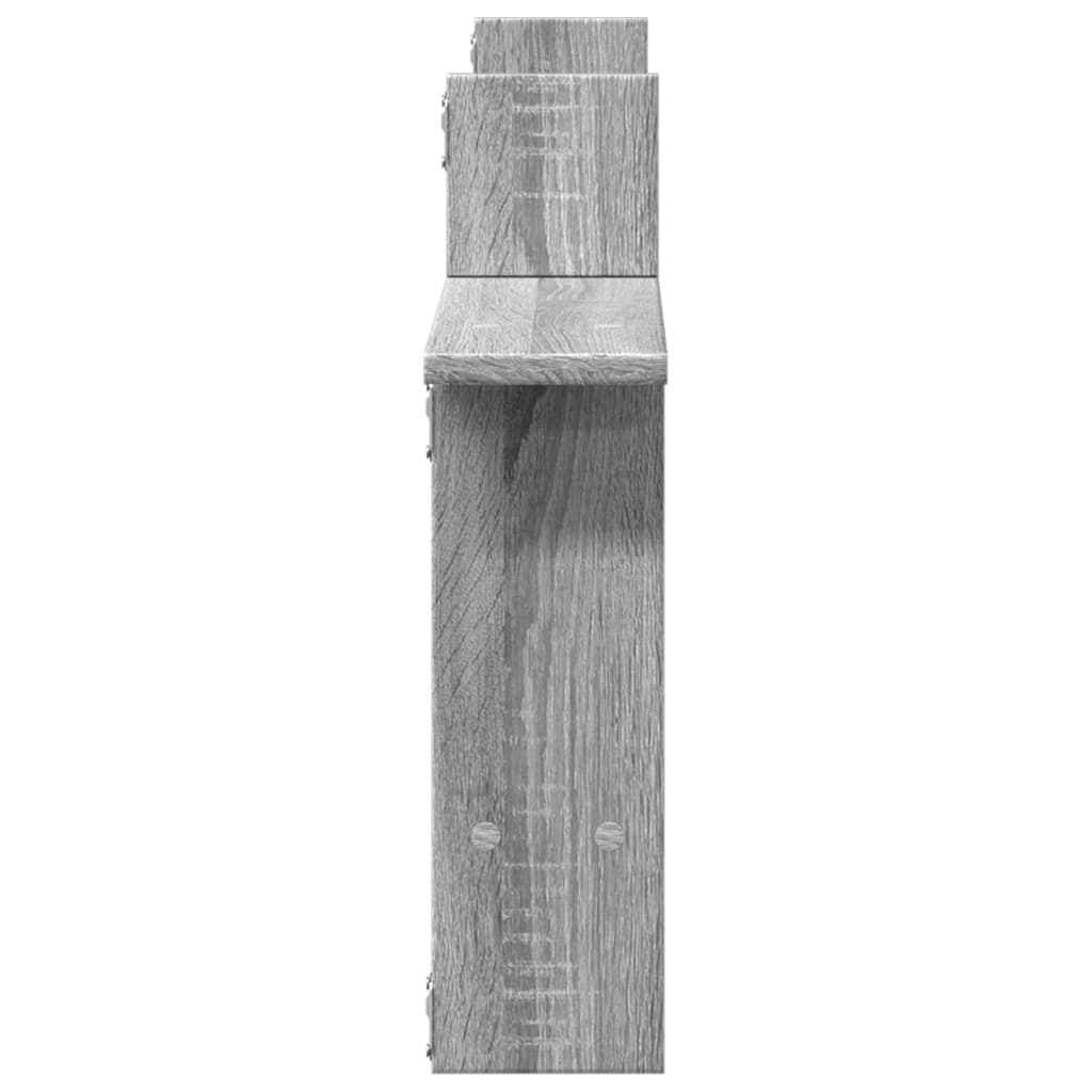 VidaXL Wandschappen 2 st 50x12x50 cm bewerkt hout grijs sonoma eiken