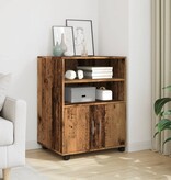 VidaXL Rolkast 60x48x81 cm bewerkt hout oud houtkleurig