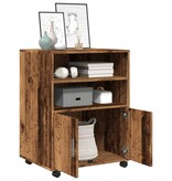 VidaXL Rolkast 60x48x81 cm bewerkt hout oud houtkleurig