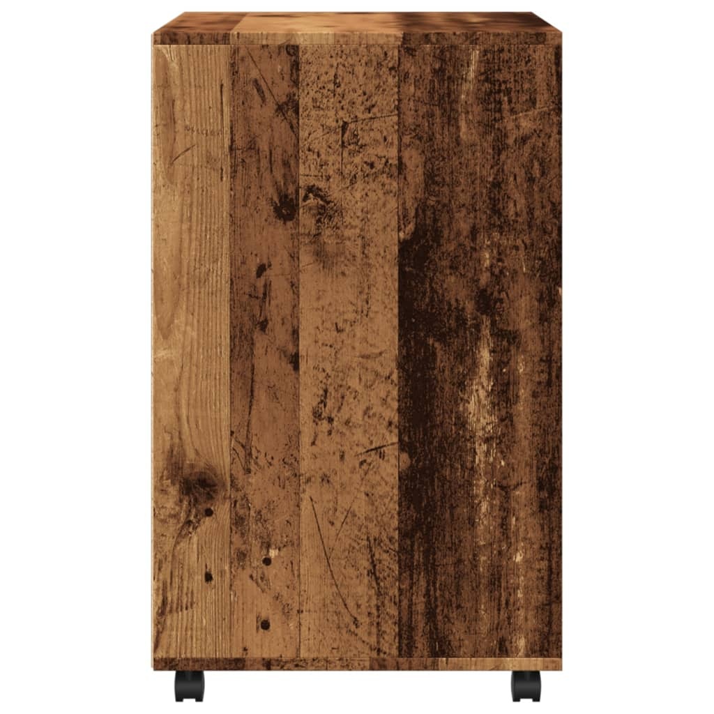 VidaXL Rolkast 60x48x81 cm bewerkt hout oud houtkleurig