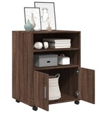 VidaXL Rolkast 60x48x81 cm bewerkt hout bruin eikenkleur