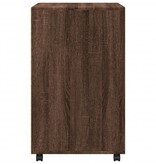 VidaXL Rolkast 60x48x81 cm bewerkt hout bruin eikenkleur