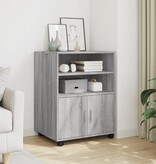 VidaXL Rolkast 60x48x81 cm bewerkt hout grijs sonoma eikenkleurig