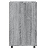 VidaXL Rolkast 60x48x81 cm bewerkt hout grijs sonoma eikenkleurig
