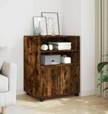 VidaXL Rolkast 60x48x81 cm bewerkt hout gerookt eikenkleurig
