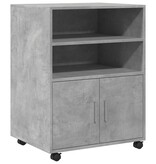 VidaXL Rolkast 60x48x81 cm bewerkt hout betongrijs