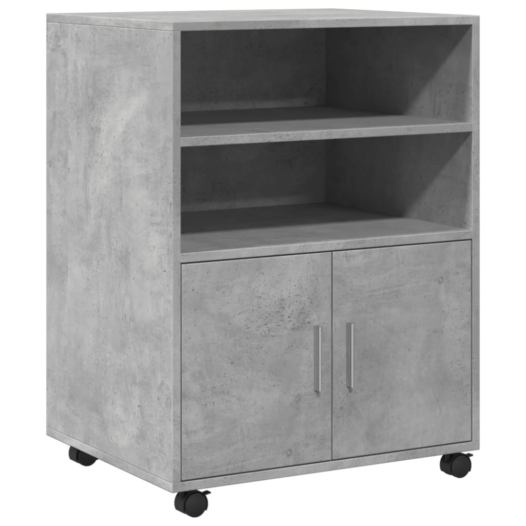 VidaXL Rolkast 60x48x81 cm bewerkt hout betongrijs