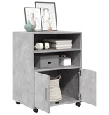 VidaXL Rolkast 60x48x81 cm bewerkt hout betongrijs
