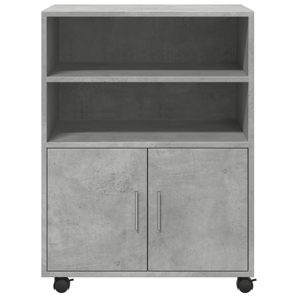 VidaXL Rolkast 60x48x81 cm bewerkt hout betongrijs