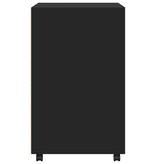 VidaXL Rolkast 60x48x81 cm bewerkt hout zwart