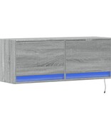 VidaXL Tv-wandmeubel met LED-verlichting 100x31x35 cm grijs sonoma