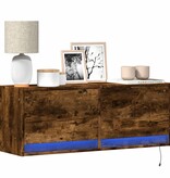 VidaXL Tv-wandmeubel met LED-verlichting 100x31x35 cm gerookt eiken