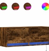 VidaXL Tv-wandmeubel met LED-verlichting 100x31x35 cm gerookt eiken