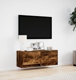 VidaXL Tv-wandmeubel met LED-verlichting 100x31x35 cm gerookt eiken
