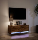 VidaXL Tv-wandmeubel met LED-verlichting 100x31x35 cm gerookt eiken