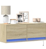 VidaXL Tv-wandmeubel met LED-verlichting 100x31x35 cm sonoma eiken
