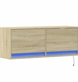 VidaXL Tv-wandmeubel met LED-verlichting 100x31x35 cm sonoma eiken