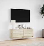 VidaXL Tv-wandmeubel met LED-verlichting 100x31x35 cm sonoma eiken