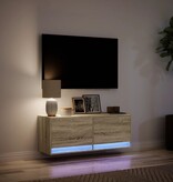 VidaXL Tv-wandmeubel met LED-verlichting 100x31x35 cm sonoma eiken