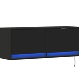 VidaXL Tv-wandmeubel met LED-verlichting 100x31x35 cm zwart