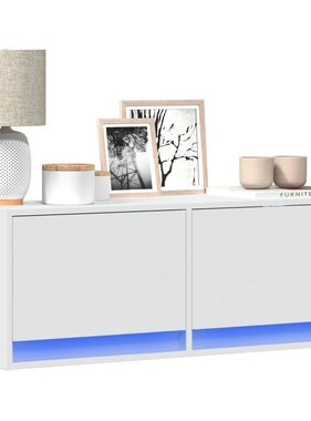 VidaXL Tv-wandmeubel met LED-verlichting 100x31x35 cm wit