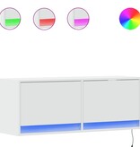VidaXL Tv-wandmeubel met LED-verlichting 100x31x35 cm wit