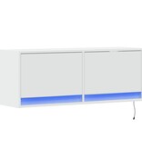 VidaXL Tv-wandmeubel met LED-verlichting 100x31x35 cm wit