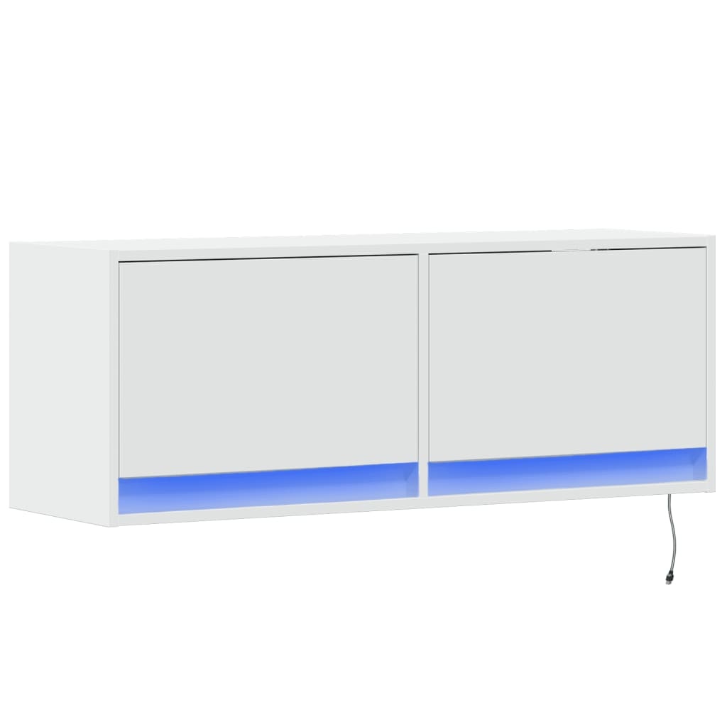 VidaXL Tv-wandmeubel met LED-verlichting 100x31x35 cm wit