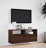 VidaXL Tv-wandmeubel met LED-verlichting 100x31x45 cm bruin eikenkleur